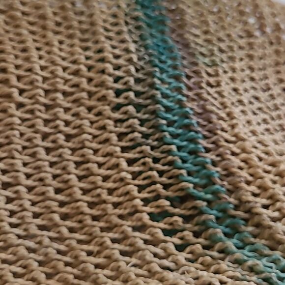 WOVEN HEMP FISHERMAN'S TASSEL PACKABLE TRAVEL HOBO SLOUCH BAG PURSE - Picture 8 of 9